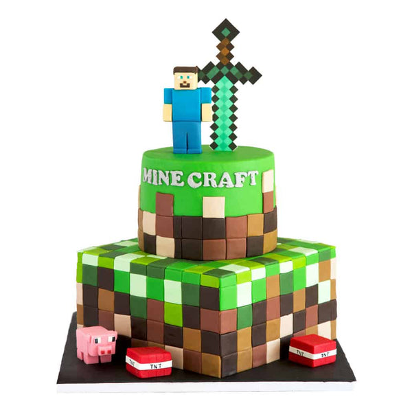 Minecraft Green & Red Theme Cake - Commandez en ligne dès maintenant -  Livraison le lendemain ! – The Perfect Gift® Dubaï