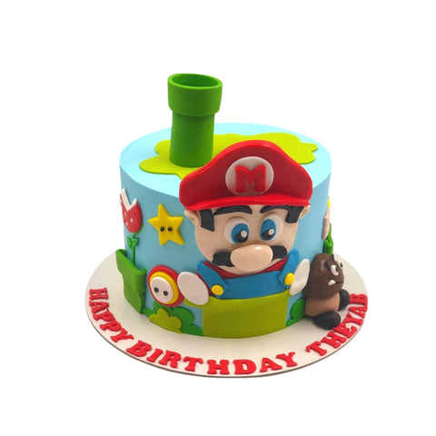 Mario and Goomba Cake