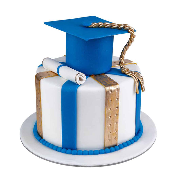 Blue Graduation Cake – Mister Baker