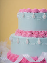 Classic Pink And Blue Vintage Cake