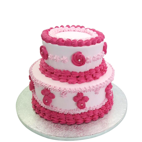 Pink Vintage Multi-Tier Cake