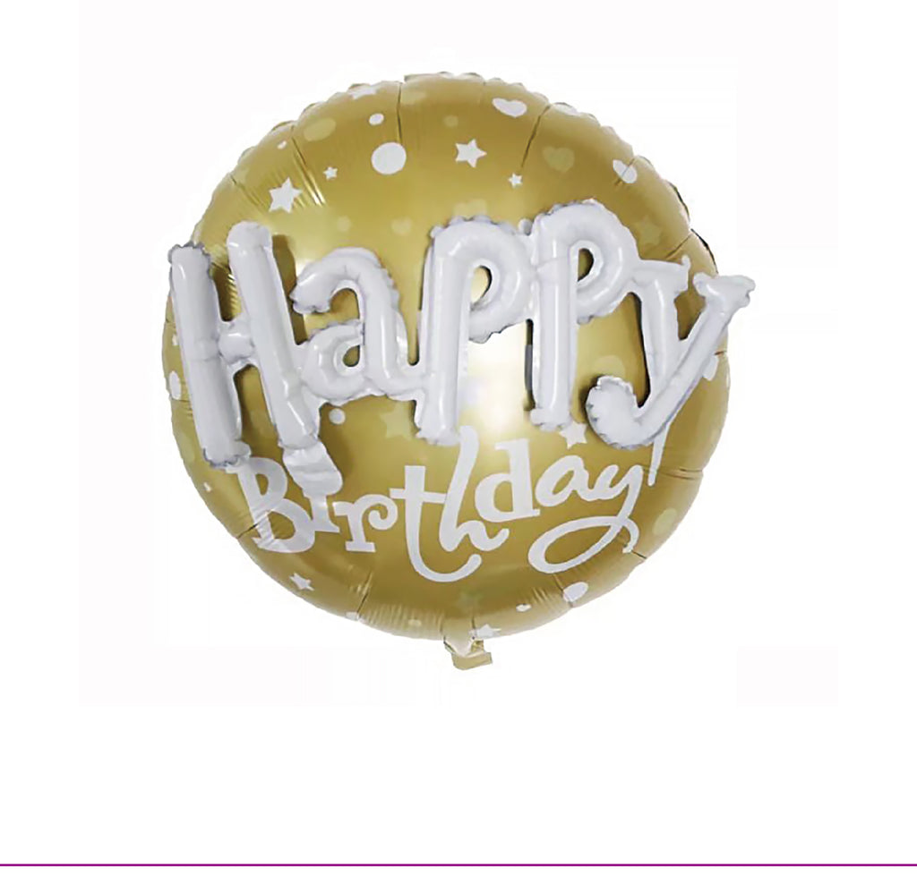 FOIL BALLOON GOLD HBD – Mister Baker