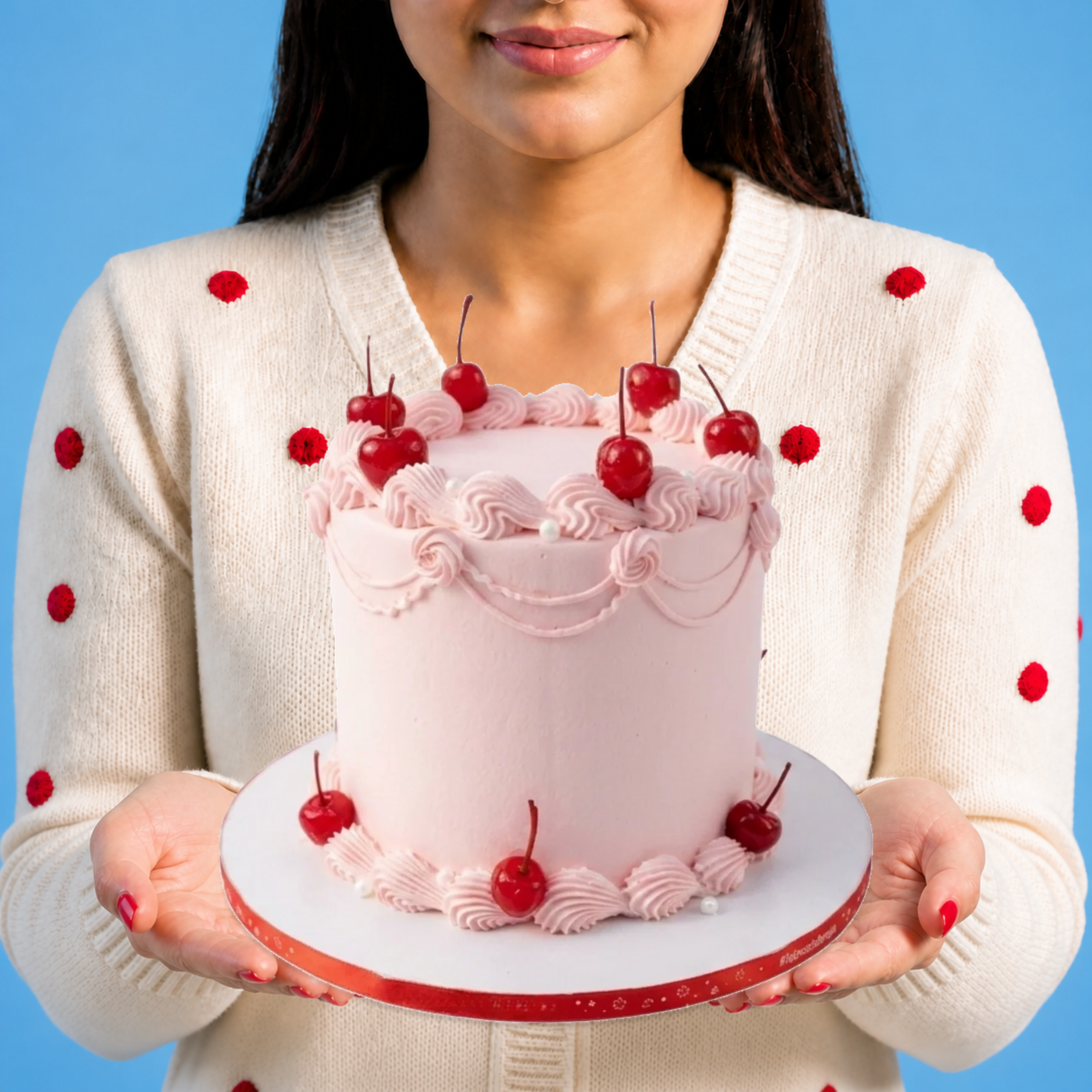 Pink Cherry Vintage Cake