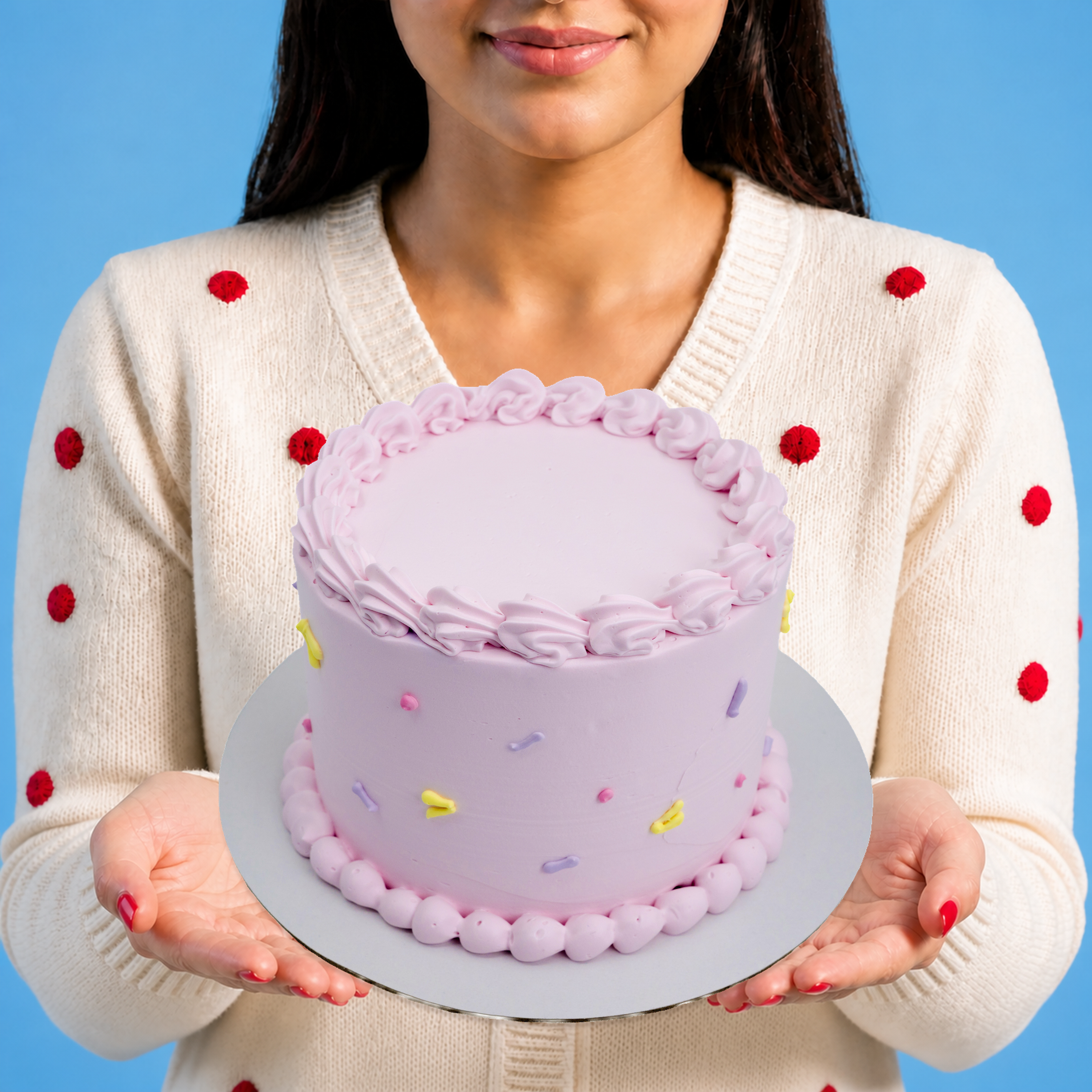 Pink Confetti Vintage Cake