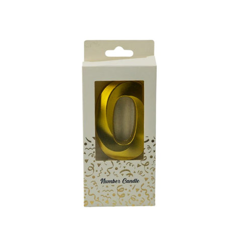 PRODEKOR  DIGIT CANDLE GOLD  0-9 Large