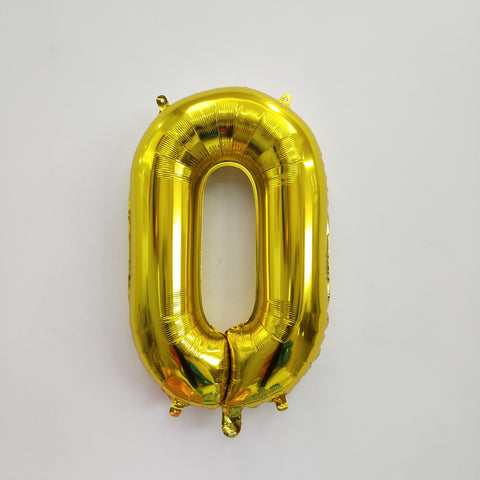 Gold Number Foil Balloon