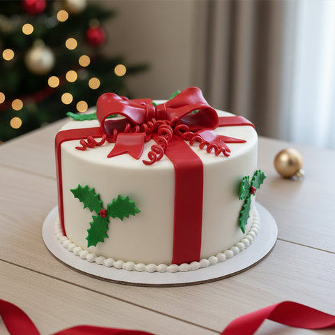 Christmas Bow Cake | Christmas Cakes