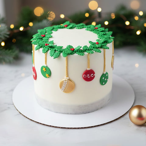 Colorful Ornaments Cake | Christmas Cakes