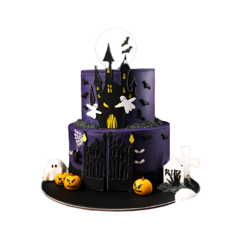 Scary Halloween Castle Cake