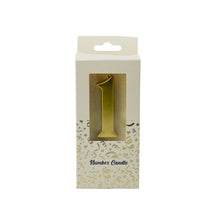 PRODEKOR  DIGIT CANDLE GOLD  0-9 Small