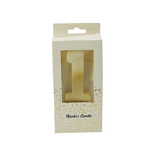 Gold Ombre Digit Candle 0-9