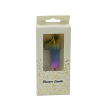 Purple Ombre Digit Candle 0-9
