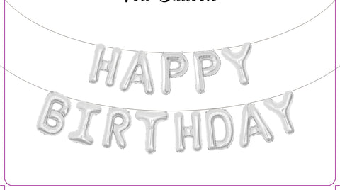 FOIL BALLOON HBD SILVER