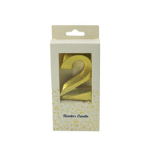 PRODEKOR  DIGIT CANDLE GOLD  0-9 Large