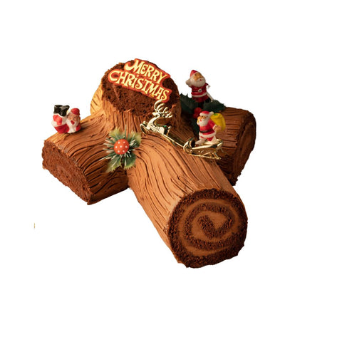 Chocolate Yule Log Cake