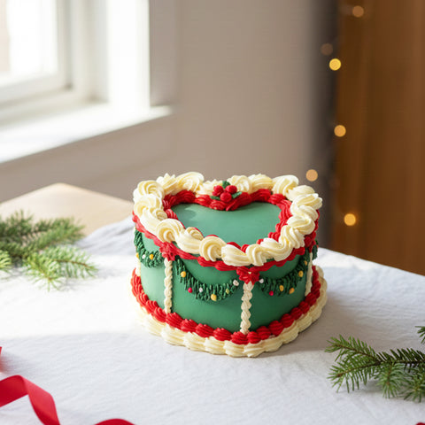Holiday Heart Cake