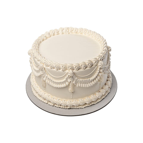 WHITE RIBBON VINTAGE CAKE