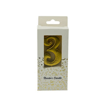 PRODEKOR  DIGIT CANDLE GOLD  0-9 Small