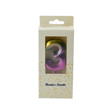 Purple Ombre Digit Candle 0-9