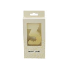 Gold Ombre Digit Candle 0-9
