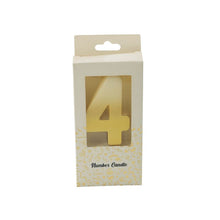 Gold Ombre Digit Candle 0-9