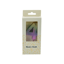 Purple Ombre Digit Candle 0-9