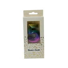 Purple Ombre Digit Candle 0-9