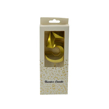 PRODEKOR  DIGIT CANDLE GOLD  0-9 Large