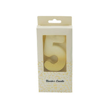Gold Ombre Digit Candle 0-9