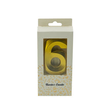 PRODEKOR  DIGIT CANDLE GOLD  0-9 Large