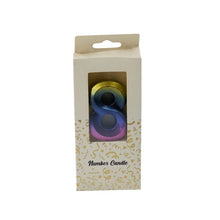 Purple Ombre Digit Candle 0-9