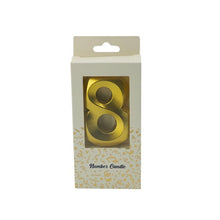 PRODEKOR  DIGIT CANDLE GOLD  0-9 Large