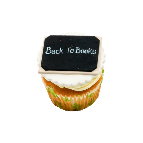 Back To Books Slateboard Cupcake