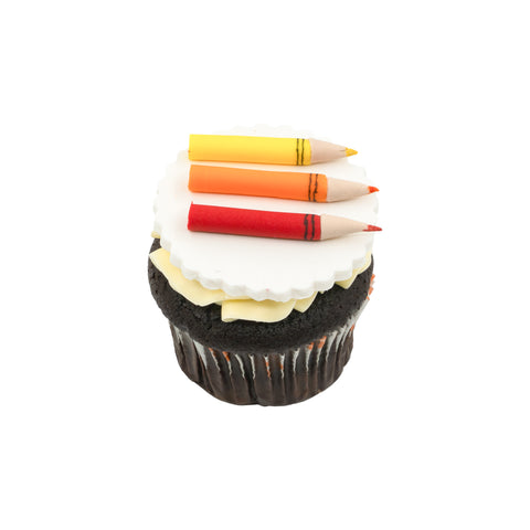 Back To School Color Pencils Cupcake