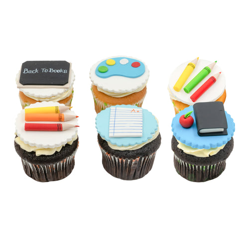 Back to School Pack of 6 Cupcakes
