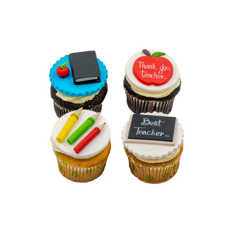 Best Teacher Cupcakes - Pack of 4
