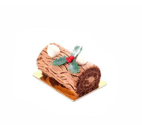 Chocolate Yule Log Pastry