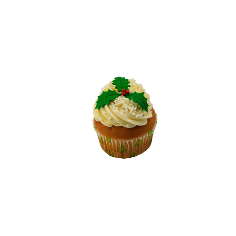 Christmas Mistletoe Cupcake