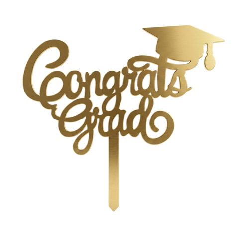 Congrats Grad Gold Topper