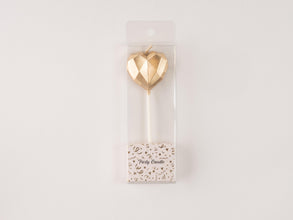 Metallic Heart Candle