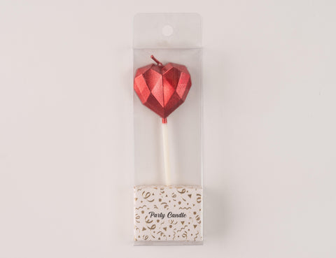 Metallic Heart Candle