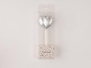 Metallic Heart Candle