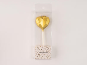 Metallic Heart Candle