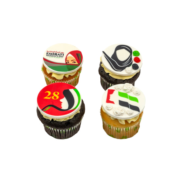 Emirati Women's Day Pack for 4 Cupcakes