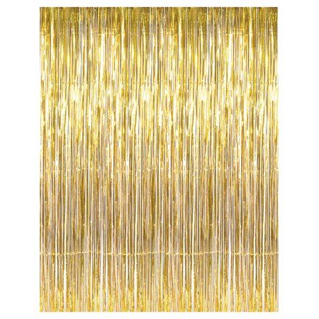FOIL FRINGE PRODEKOR CHAMPAGNE GOLD CURTAIN