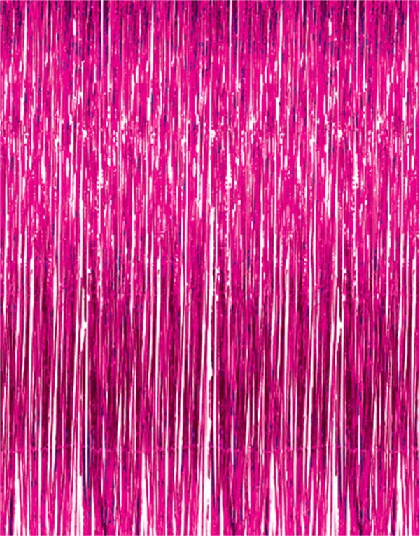 FOIL FRINGE PRODEKOR METALLIC PINK CURTAIN