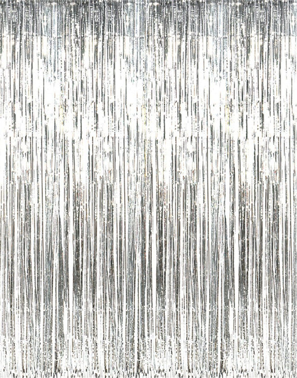FOIL FRINGE PRODEKOR METALLIC SILVER CURTAIN