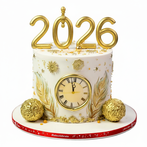 New Year Gold Countdown Cake 