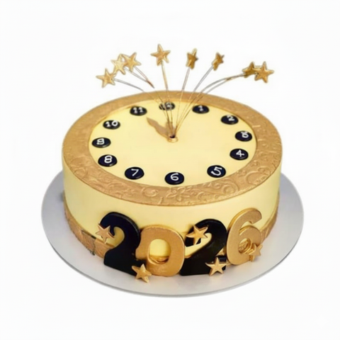 New Year Golden Cake