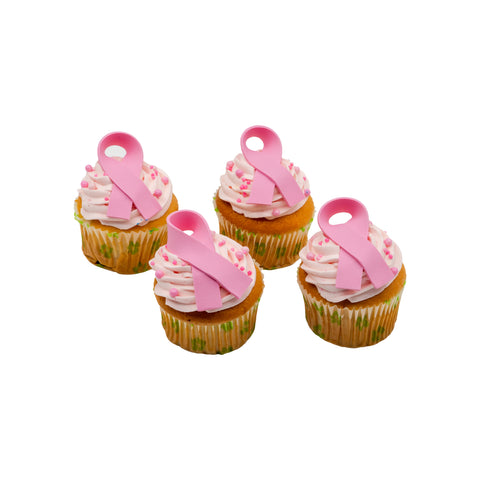 Pink October Pack of 4 Cupcakes